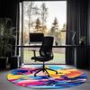 Pokémon Printed Round Rug Carpet Chair Rug Area Rug Entryway Doormats,for Office Chair Living Room Bedroom Kitchen Room.