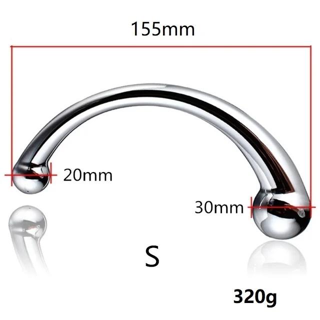Stainless Steel Double Large Butt Plug Fake Dildo G Spot Metal Anal Beads Plug P-spot Prostate Massager Stick Vaginal Sex Toy