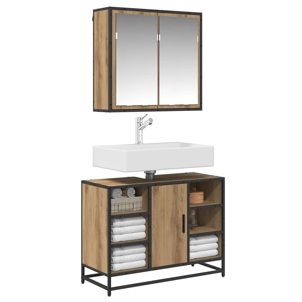 Bathroom Furniture Set 2 pcs. Artisan Oak 80 x 33 x 60 cm