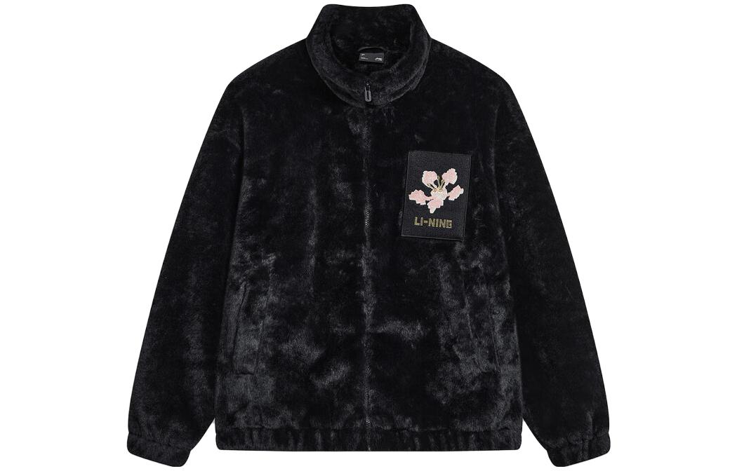 Li Ning Sports Life Collection Velvet feel Coat Women s Black AJDT544-4 M