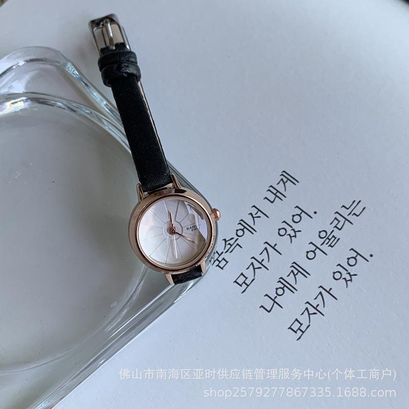 Niche Retro Literary Thin Belt Small Dial Watch Women S Simple Temperament Quartz Watch