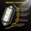 2 PCS Car Truck License Plate Light Lamp 12-24V 6 LED Cars Bus Taillight  Edge Lights White Bulbs Motorcycle Signal Light