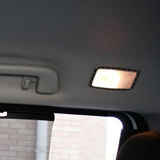 2Pcs Carbon Fiber Interior Reading Light Cover Trim For Toyota Sienna 2015-