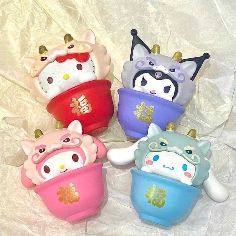 Latest Product In Stock Meiletipa Cha Dog Kt Cat Zhaofu Dragon Brocade Series Doll Handmade Desktop Ornament Surprise Gif