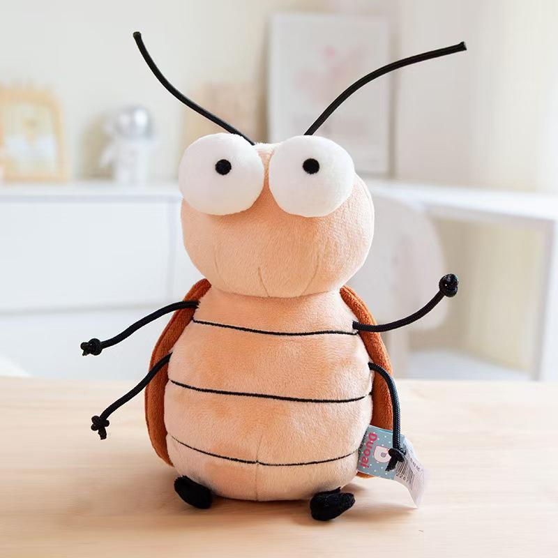 

Мультяшная плюшевая кукла-таракан с эмоциями, мягкая, пушистая, плюшевая кукла-подвеска в виде таракана для детей, забавный декор для комнаты, стола, автомобиля, подарка