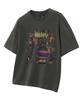 MOZMOZ Pride Bear Oversized Pigment Short Sleeve T-Shirt Charcoal