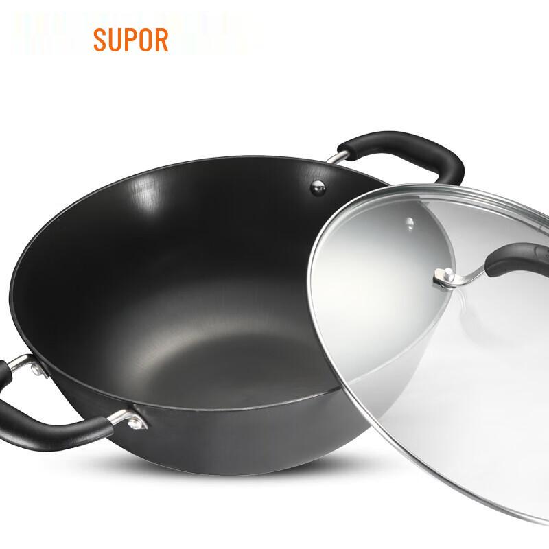 SUPOR 36cm Cast Iron Wok