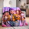 1PC K POP Demon Hunters, Huntrix Blanket, Throw For Sofa, Bed, Travel, Camping, Livingroom,