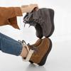 Jisyu Platform Fur Boots Natural Leather