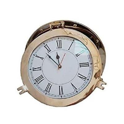 12" Brass Wall Clock Home Decorative Nautical Time's Clock Best Gift