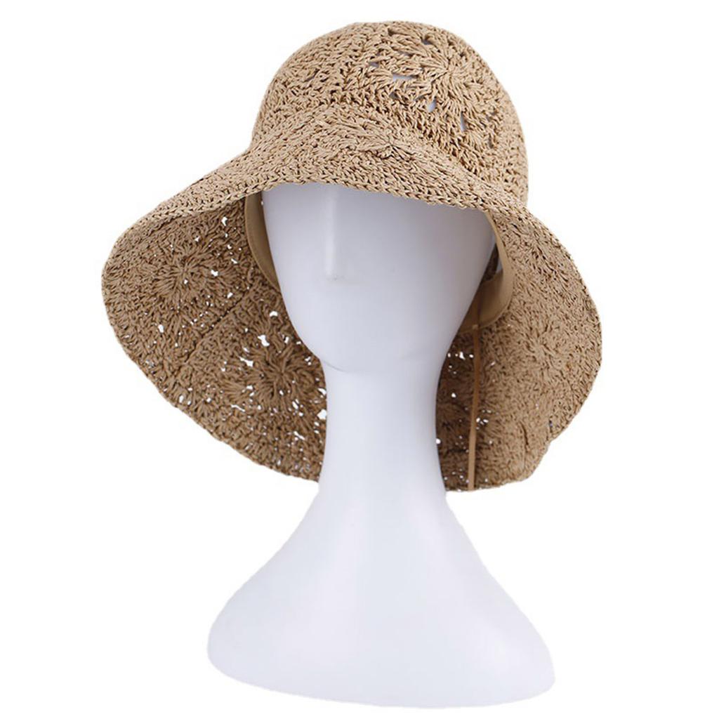 Cute Panama Hat Breathable Bucket Hat Summer Floppy Fisherman Hat Photo Props Vacation Hat Handmade Straw Hat