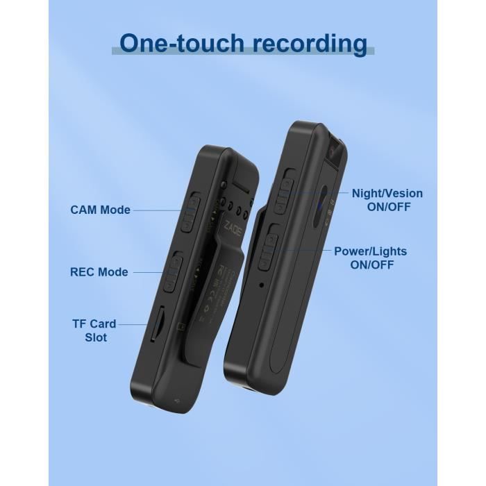 Caméra Mini - ZAQE - V11 - 1080P - 64 Go - Vision Nocturne