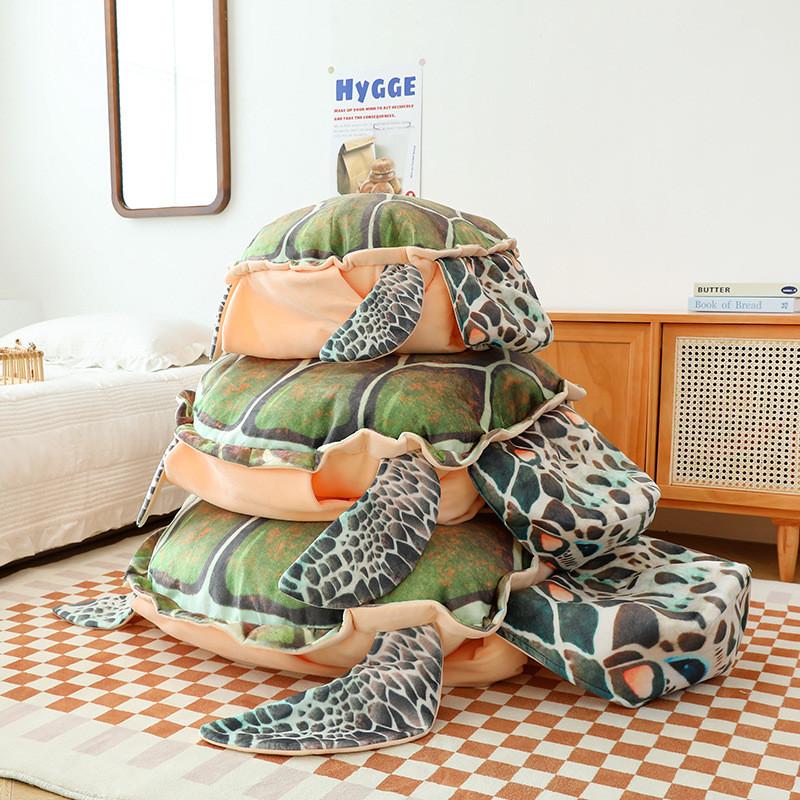 Almofada de Pelúcia Casco de Tartaruga Única e Adorável, Brinquedo de Pelúcia Vestível para Relaxamento Aconchegante