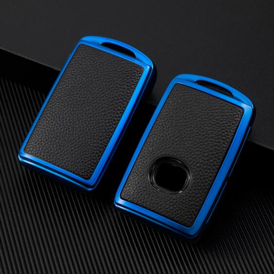 

Чехол для автомобильного ключа из ТПУ, чехол для дистанционного ключа, чехол-брелок для Mazda 3 CX30 CX-3 Skyactiv 2021-2022 CX-30 202, новые модные аксессуары для стайлинга автомобилей синий