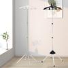 Standing Garment Hanger Aluminium Alloy Foldable Steam Rack Height Adjustable Hanging Ironing Rack for Home Travel