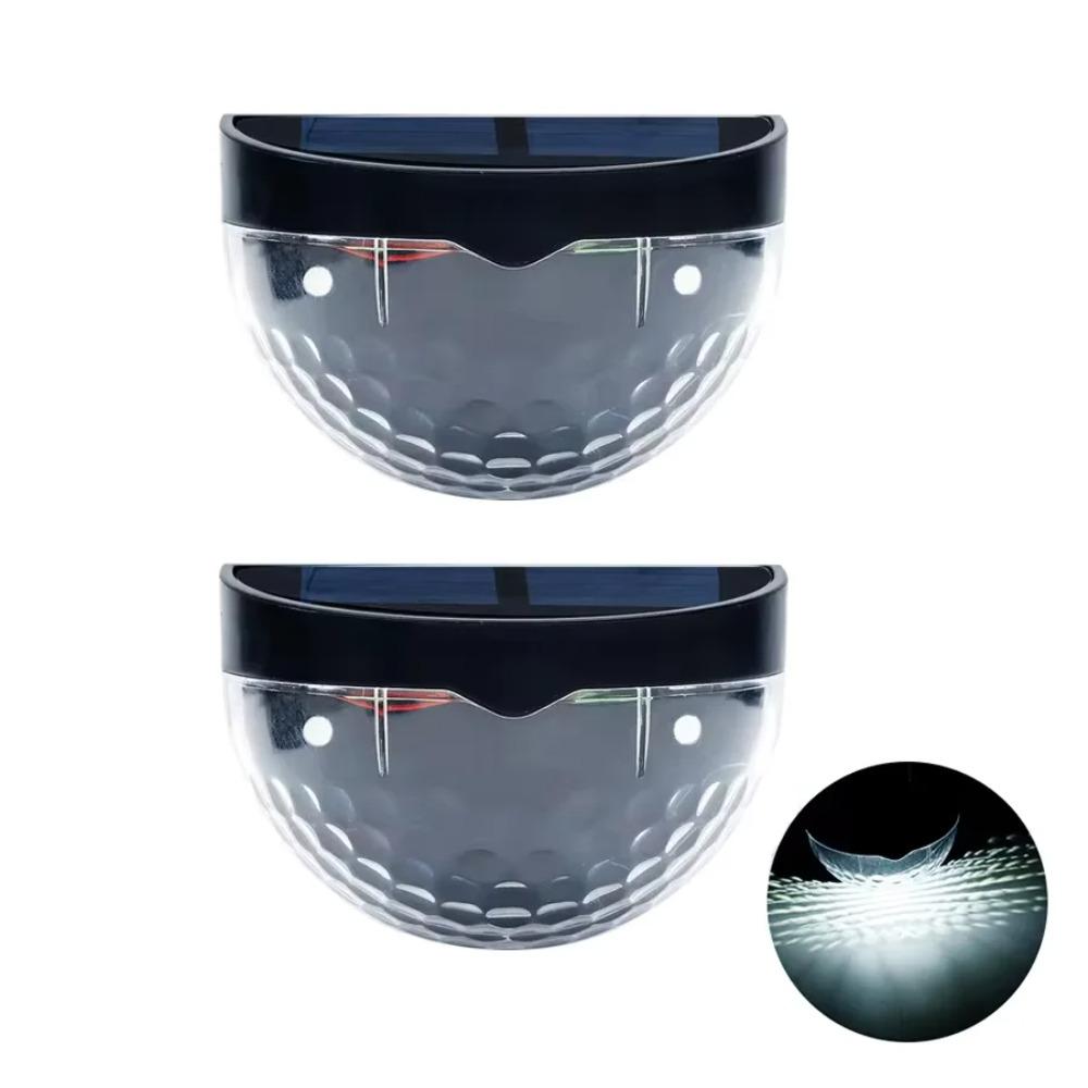 2PCS Waterproof LED Solar Step Lights, Outdoor Wall Mount Stair Lights, Auto On/Off Night Lights for Garden Pathway Yard Deck Decoration