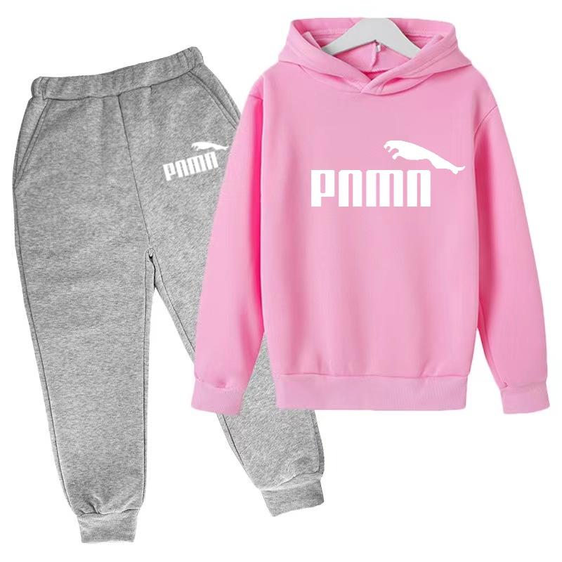 Kinder Herbst Winter Kleidung Hoodie Buchstaben Marke Pullover Jungen Mädchen 3-12 Jahre Sweatshirt+Hose Charmantes Freizeit Party Sport Set