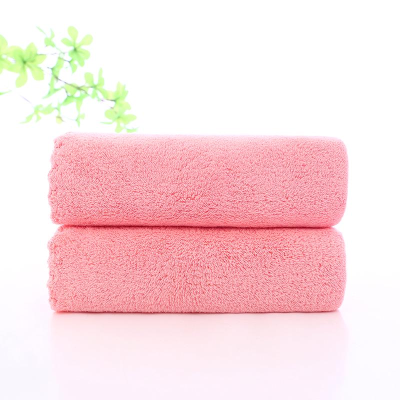 Soft, Absorbent Coral Fleece Face Towels - Thick, Comfortable, Plain Color for Home Use