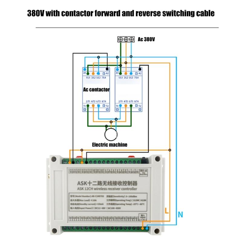 Secure 433MHz 12 Channel Relays Module With Remote, DIY Wireless Controls for Lights and Motors 12V 48V