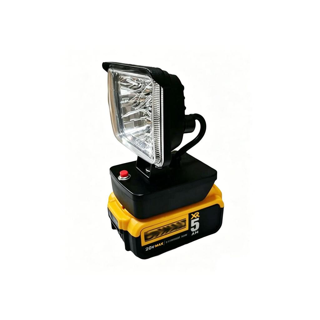 18V Lithium Battery with LED Flashlight for Bosch, DeWalt, Milwaukee, Makita