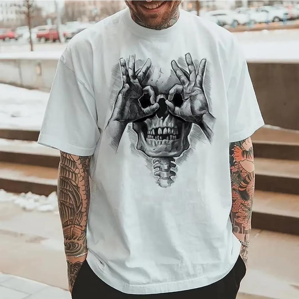 2024 Weird Pattern Print  Men Custom popular T Shirt Casual Summer Drop Shoulder Short Quick Dry Sleeves Male Custom XS-6XL Cool
