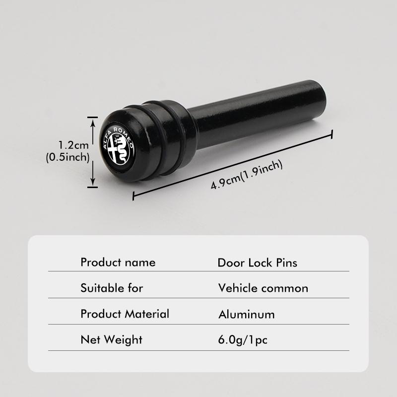 Car Door Lock Pin Alloy Door Lift Anti-Scratch Cover Auto Accessories For Alfa Romeo 159 Giulietta Giulia 147 Mito 156 159 166