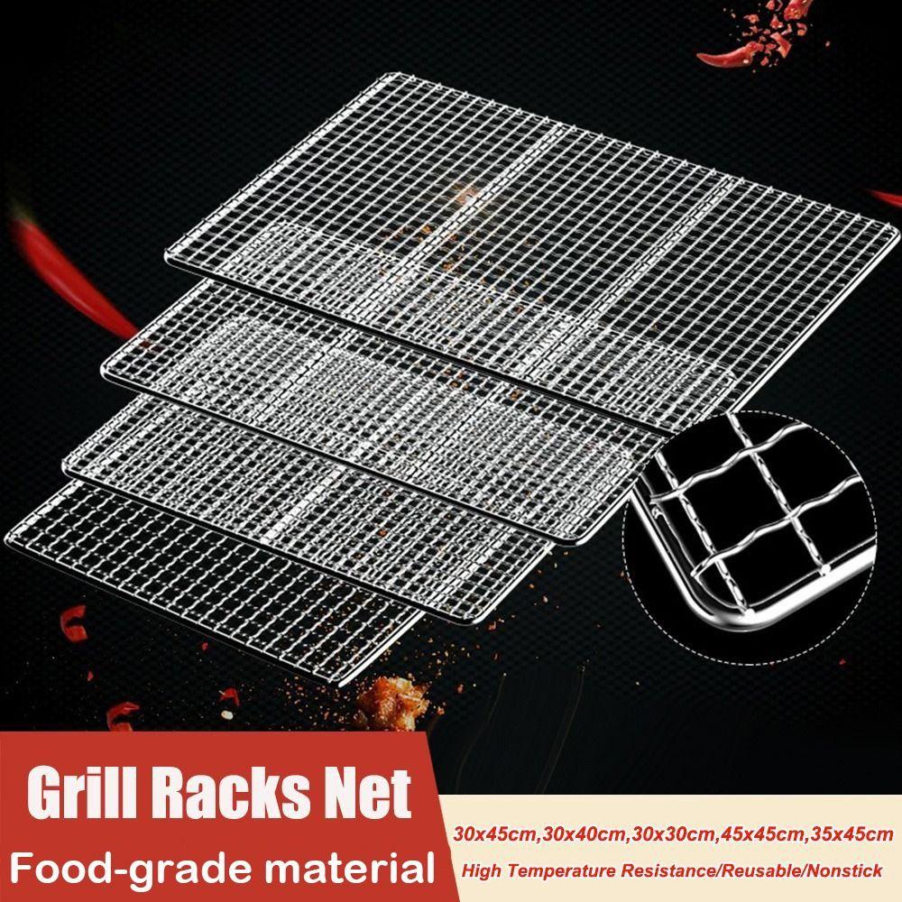 Square Grill Racks Iron Wire Roast Grate Net New Barbecue Net