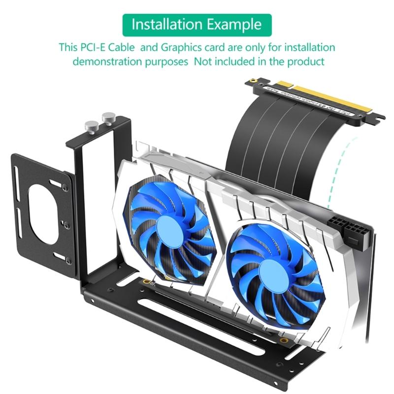 High Strength Vertical Graphics Card Support Metal Bracket For PCI Slot Display Enhances PC Aesthetics