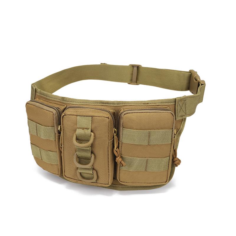 Tactical Camouflage Waterproof Fanny Pack for Outdoor, Cycling, and Mountaineering with Three Compartments