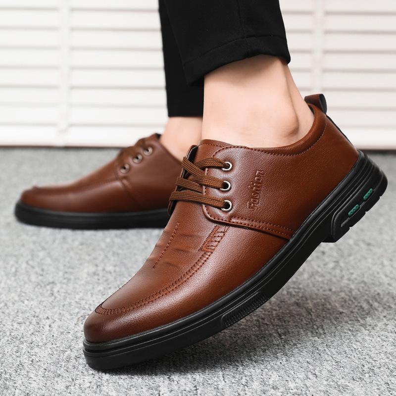 New spring and summer breathable leather business shoes, anti slip, wear-resistant, comfortable and casual sports men's shoes