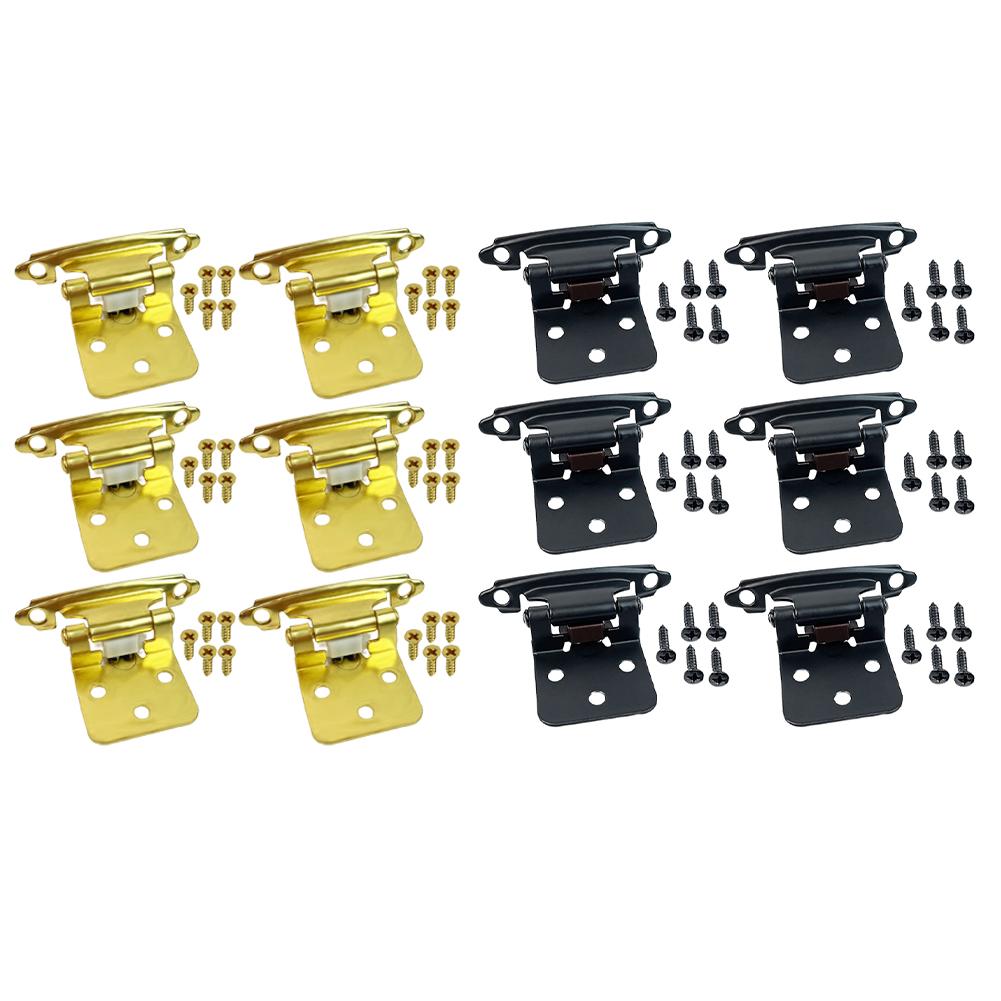 Metal Cabinet Hinges with Self Closing Feature 6 Pack for 38 Inset Cabinets Enhancing Home Cabinet Functionality