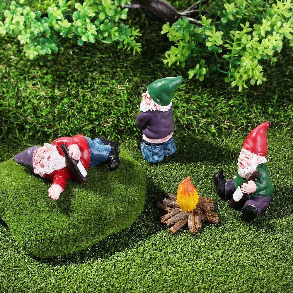 Mini Resin Moss Micro Landscape Decoration Outdoor Fairy Miniature Garden Dwarf Ornaments Handicraft Flower Pot Accessories Elf