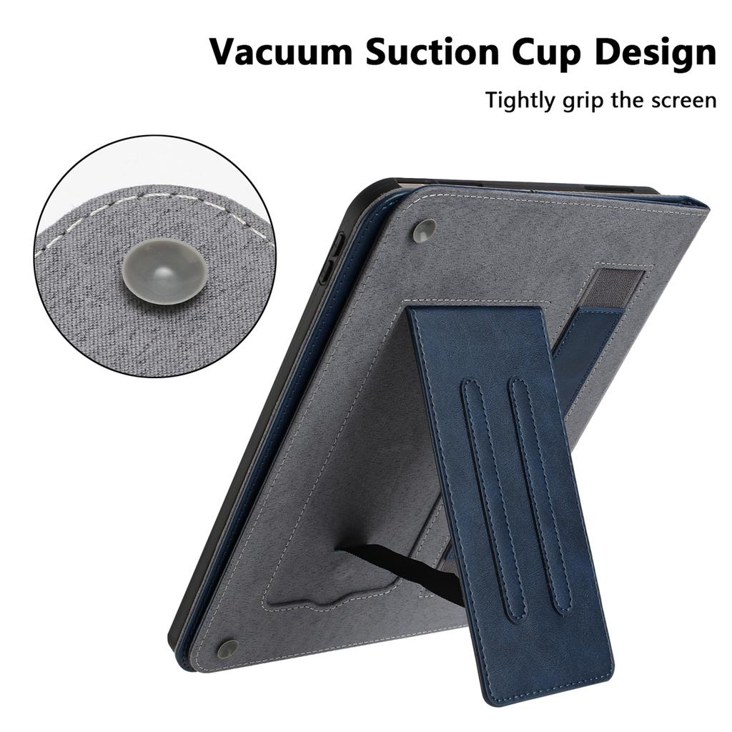 Stand Case for Samsung Galaxy Tab S10+/S9+/S9 FE+ Auto Wake/Sleep PU Leather Tablet Cover with Wallet/Hand Strap