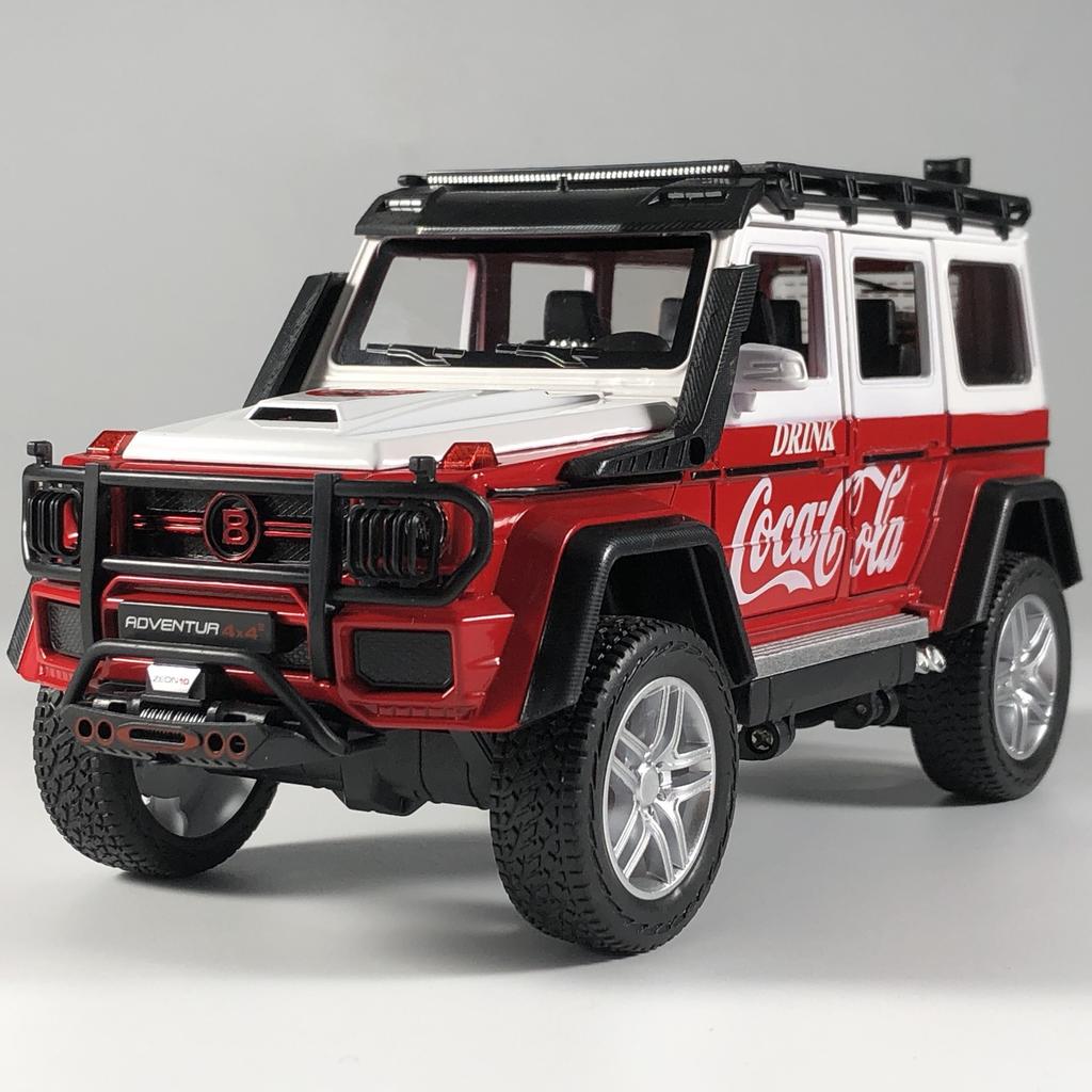 1:24 Benz G550 Coca Cola Off Road SUV Alloy Metal Diecast Model Car Home Decoration & Computer Desktop Ornaments Holiday Present