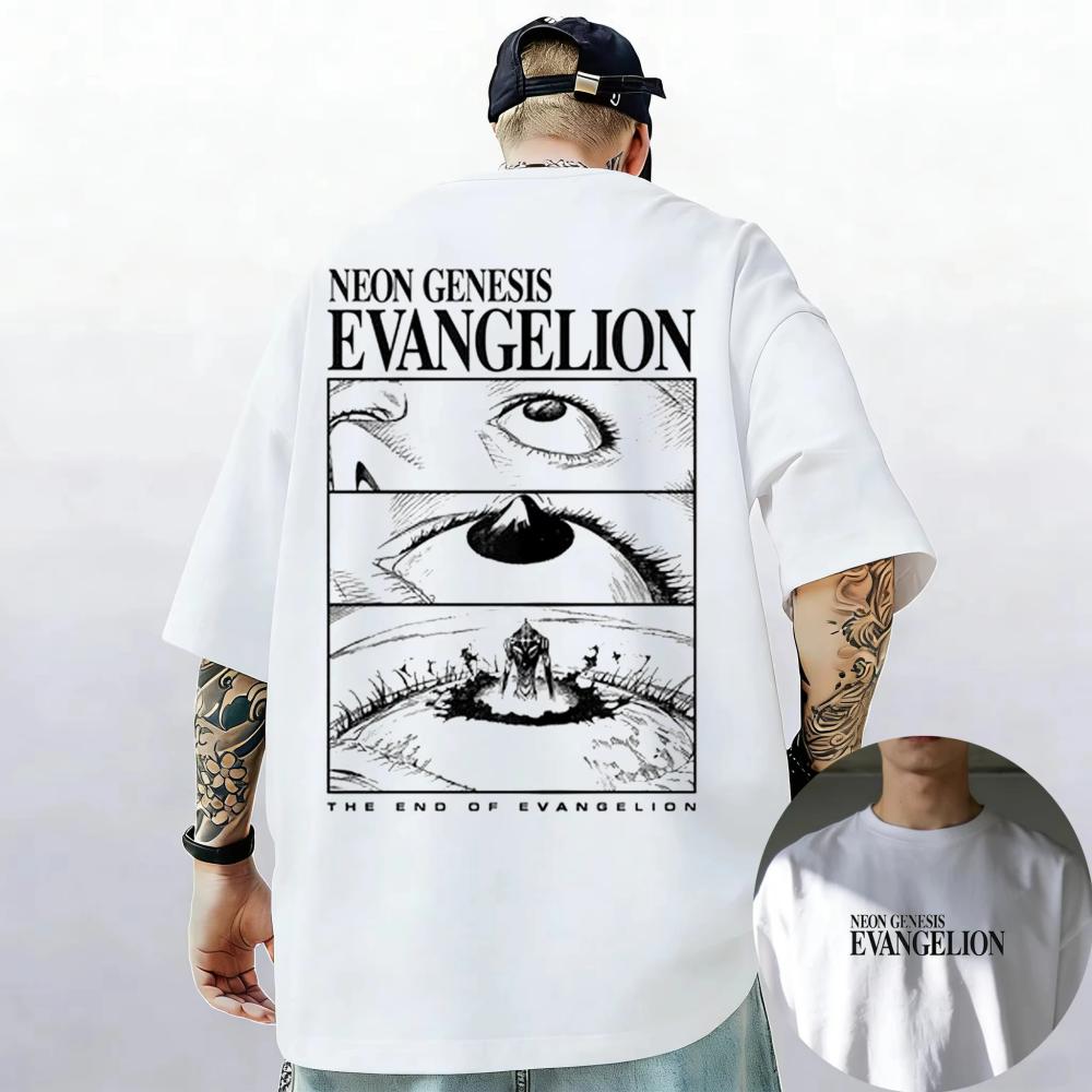 2026 Summer Neon Genesis Evangelion Ayanami Rei Asuka Classic Style Short Sleeve T-shirt Men Women Parent-Child Cotton Tee Tops