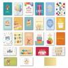 24Pcs Birthday Greeting Card, Foldable Flat Card with Envelope Sticker, Wishing Friends Well, Essential Holiday Gift