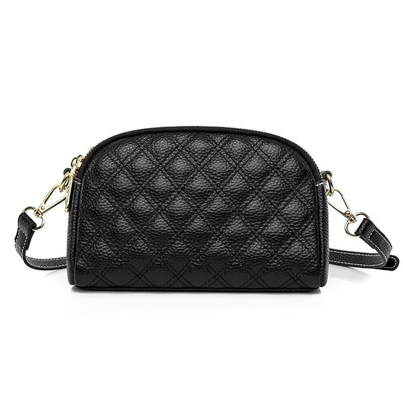 Genuine Cow Leather Messenger Bag for Women Casual Fashion Shoulder Crossbody Bag Soft Luxury Female Bag