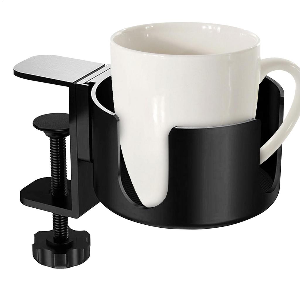 Desk Cup Holder Table Cup Holder with Desk Hook Desk Cup Holder Clamp Deskside Bottle Holder for Dining Room