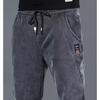 Heren Elastische Taille Skinny Jeans, Strijkloze Rechte Werkbroek, Met Fluweel Gevoerde Casual Broek.