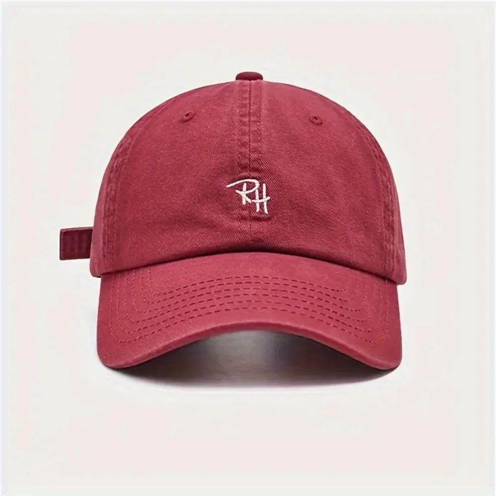 Letter Embroidery Baseball Cap for Men Women Fashion Adjustable Unisex Outdoor Sports Sun Hat Casual Solid Color Trucker Hat