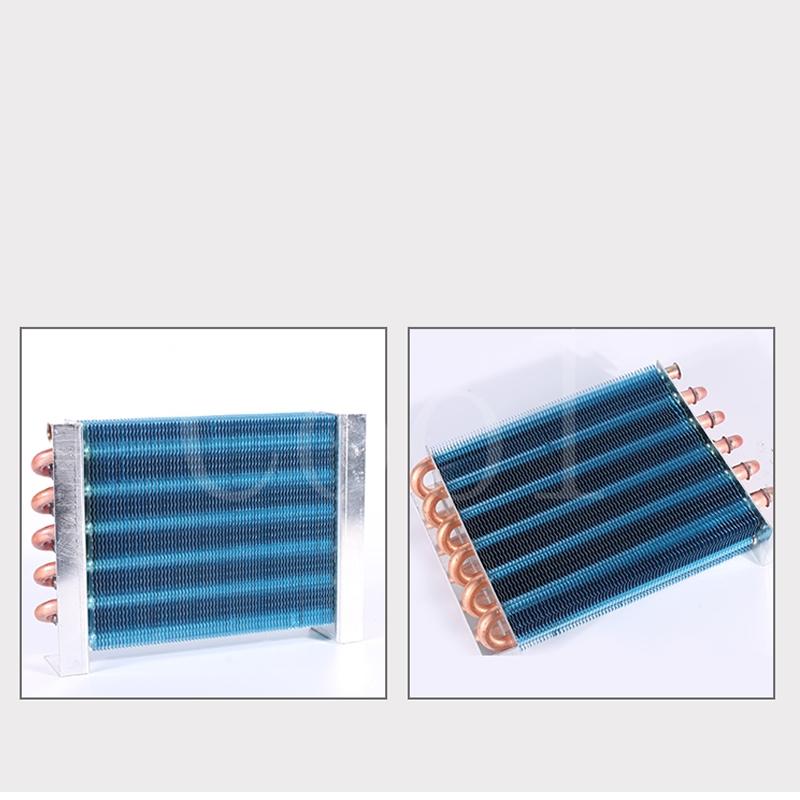 Small Condenser Without Shell Radiator Heat Refrigeration Machine Heat Copper Tube Aluminum Fin 2*8*300 3*6*255