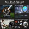 SACOSDING Military Smart Watches for Men Women Tactical Smartwatch with LED Flashlight 3ATM Waterproof Sports Fitness Tracker with Compass