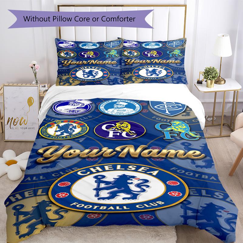 Chelsea Adınıza Özel Yatak Örtüsü Seti Nefes Alabilen Yorgan Kılıfı ve Yastık Kılıfları Ev Dekorasyonu Doğum Günü Hediyesi