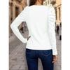 Women S Long Sleeve Puff Sleeve Crew Neck Solid Color Casual T Shirt