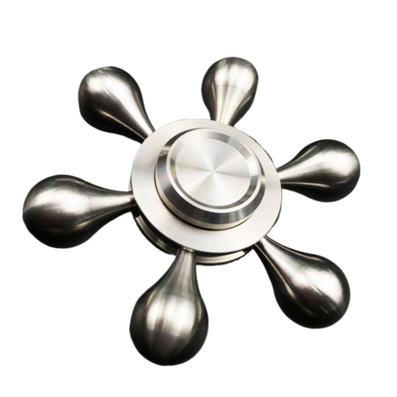 

Water Droplet Stainless Steel Fidget Spinner EDC Metal Spinning Top Tip Relieve Stress Relief Toy Gyroscope Anti-Stress for Kids срібний