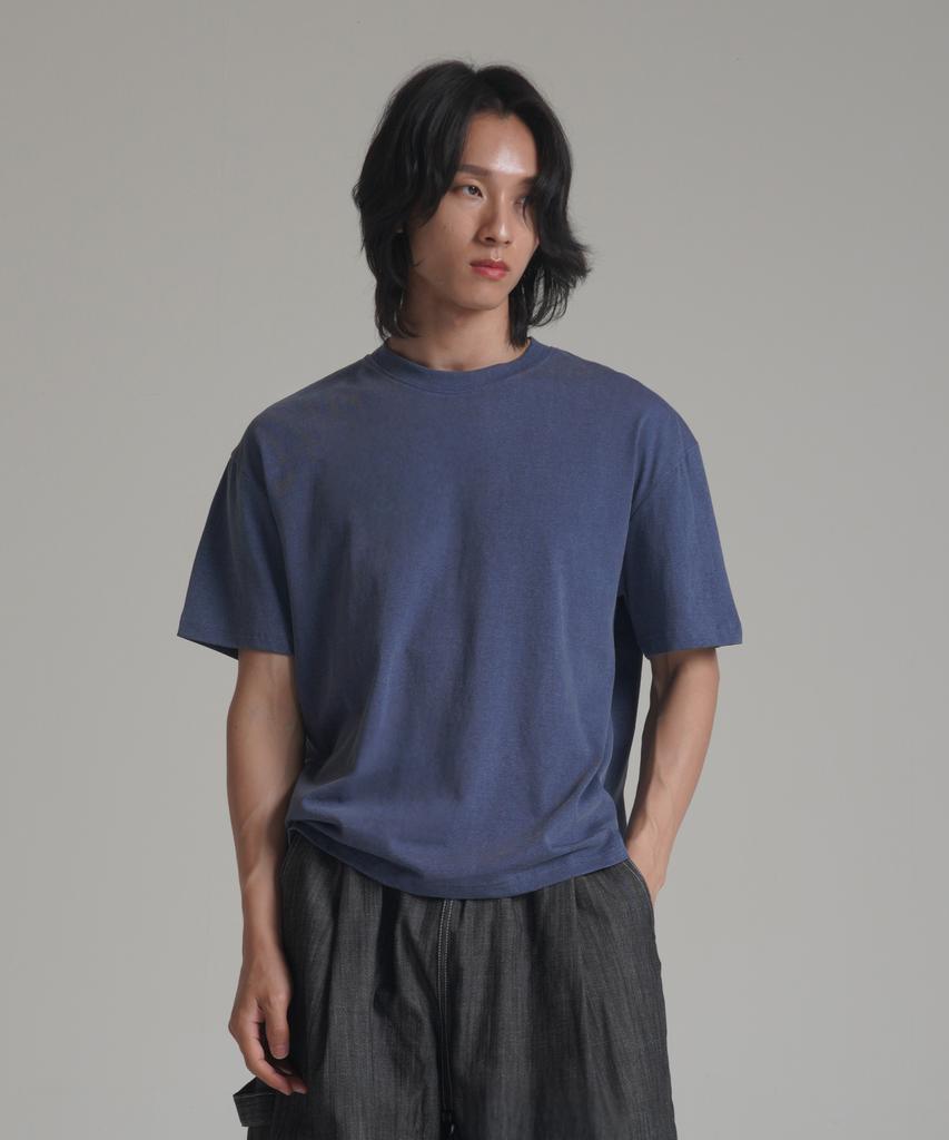 Noming [2Pack] Loose Fit Crop Pigment Short Sleeve (4 Colors)