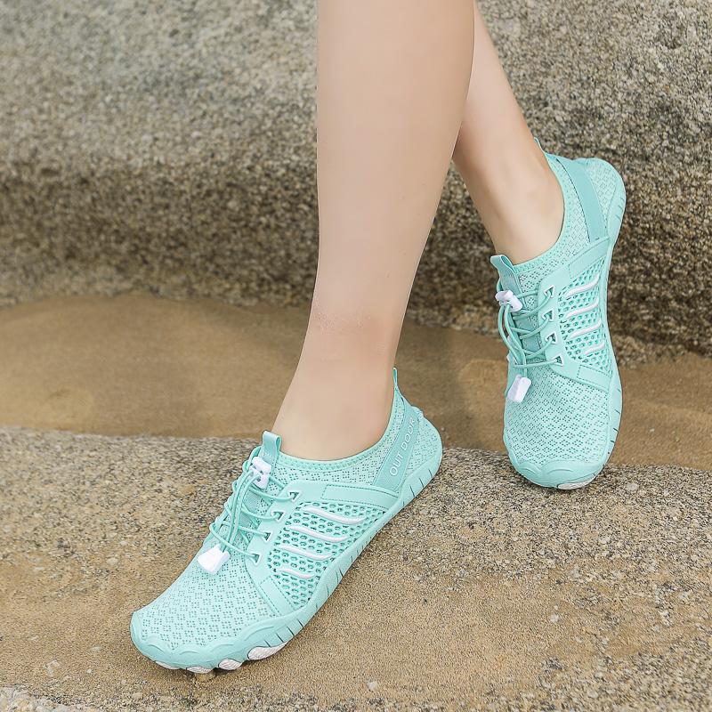 Men Women Aqua Shoes Barefoot Beach Pool Wading Shoes Quick Drying Water Sports Shoes Surfing Diving Anti-slip Elastic Sole