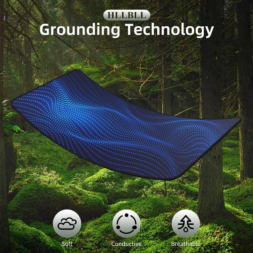 Grounding Mat for Improved Sleep, Reduced Anxiety, Pain, Inflammation, Headache Relief, Balance. Grounded Therapy (Black, Queen/60 * 27.5inch)