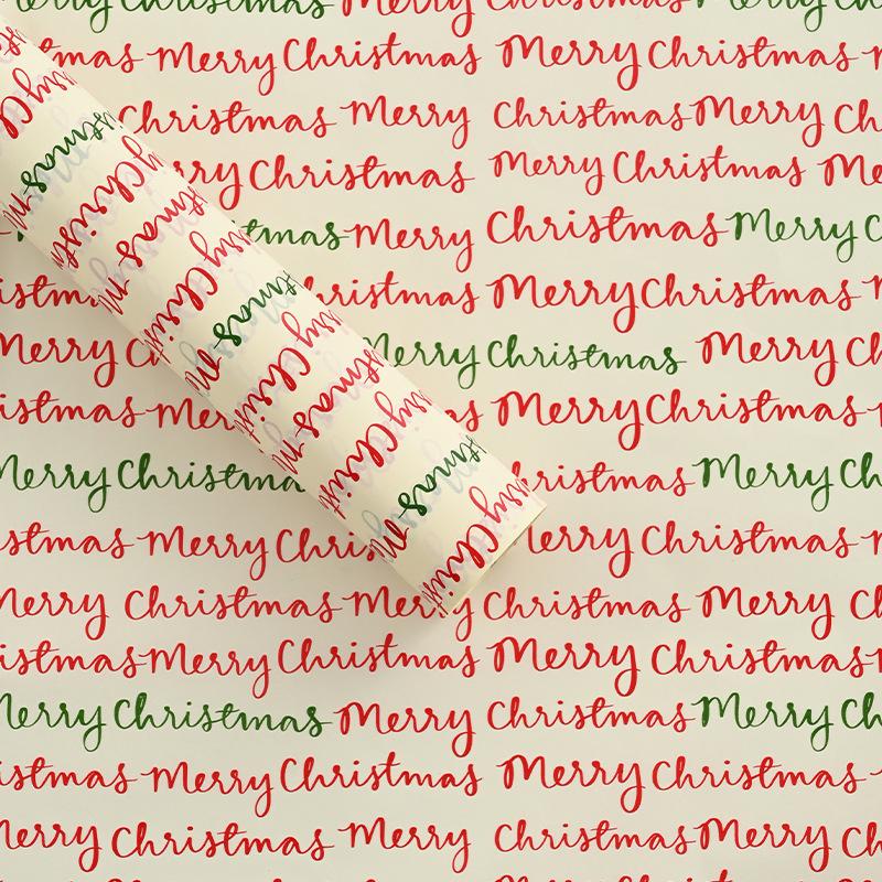 Christmas Tissue Paper Colorful Gift Wrapping Paper Christmas Tree Bowknot Print Paper Decorative For Party Decoration Wrapping
