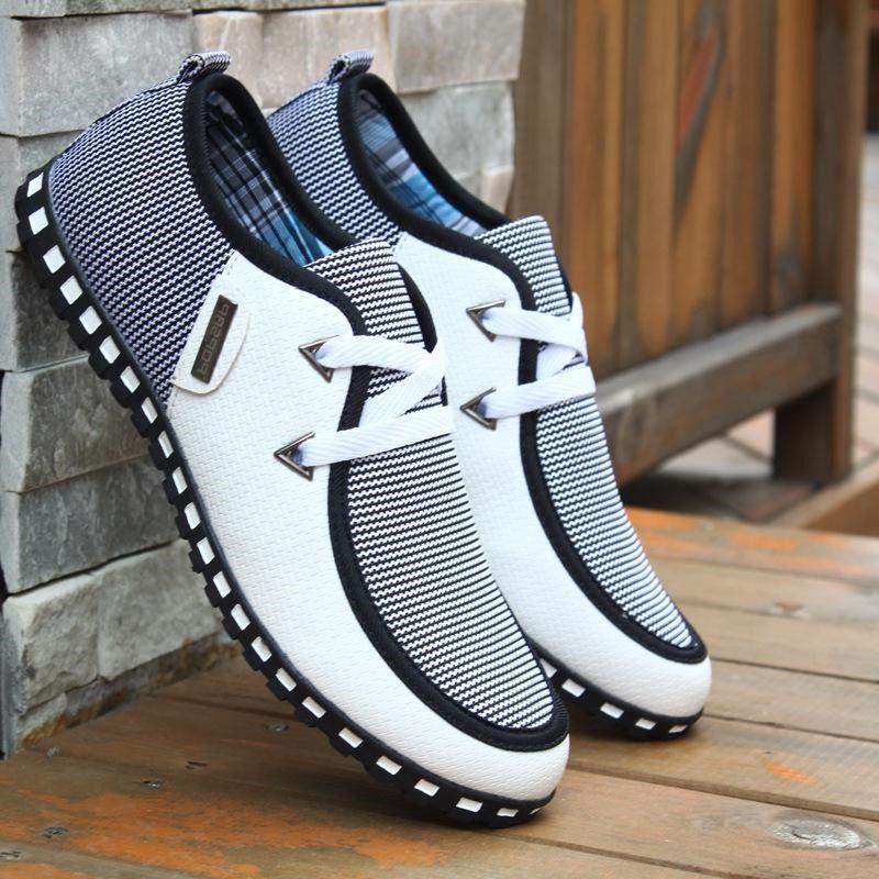 Stylish Men's Casual Canvas Shoes With Breathable Design And Versatile Fit